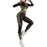 2 piece high waist zip down suit