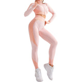 2 piece high waist zip down suit