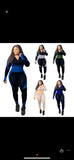 2 piece high waist zip down suit